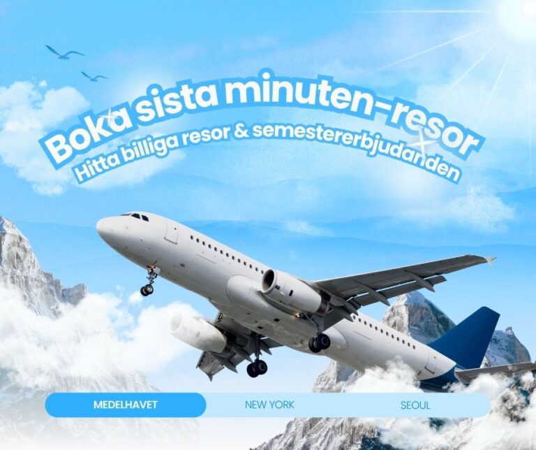 Boka sista minuten-resor – Hitta billiga resor & semestererbjudanden